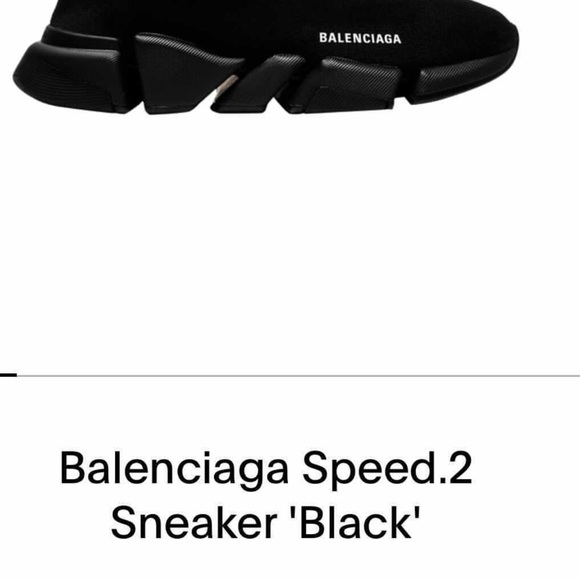 Balenciagas Speed.2 black size 39 (U.S size 8 in women) & a U.S size 7 in Men!! - Picture 2 of 3